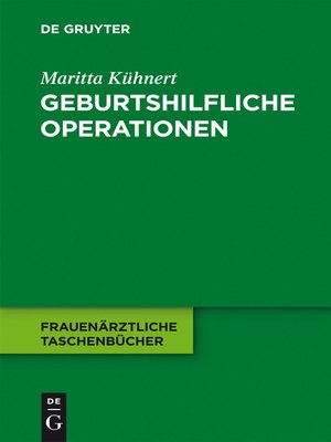 cover image of Geburtshilfliche Operationen
